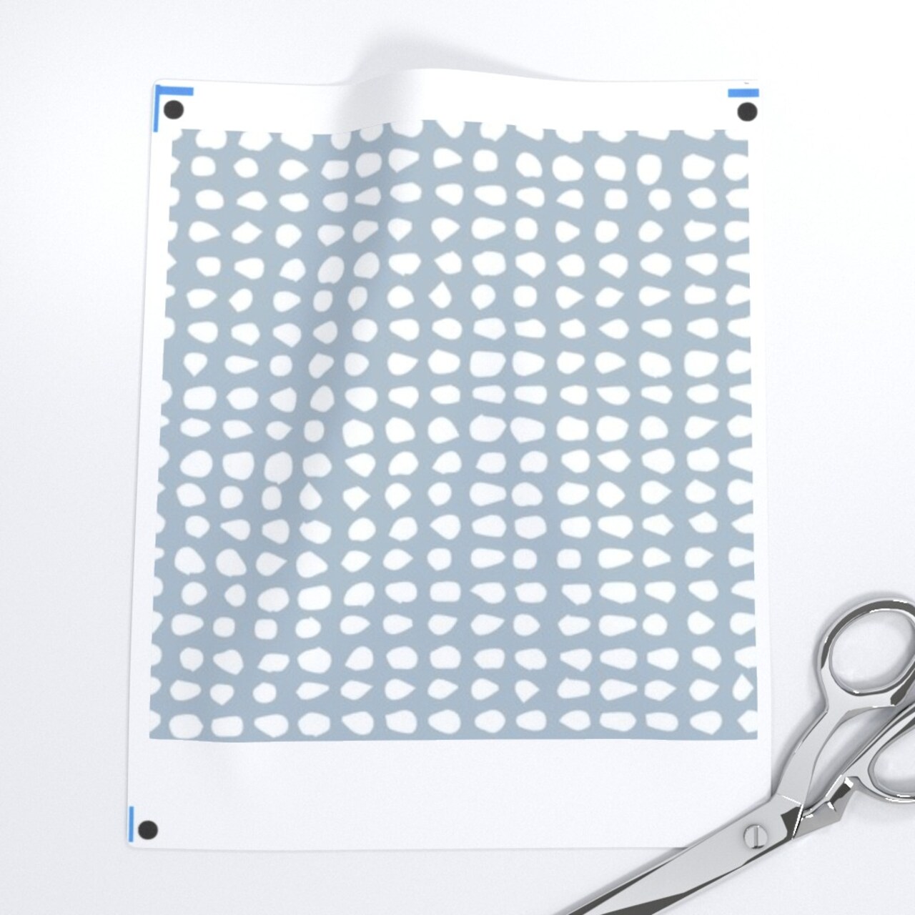 Gray Blue Dots Minimal Simple Modern Neutral Custom Pre-pasted Wallpaper by Spoonflower Pre-Pasted Wallpaper 2FT Wide